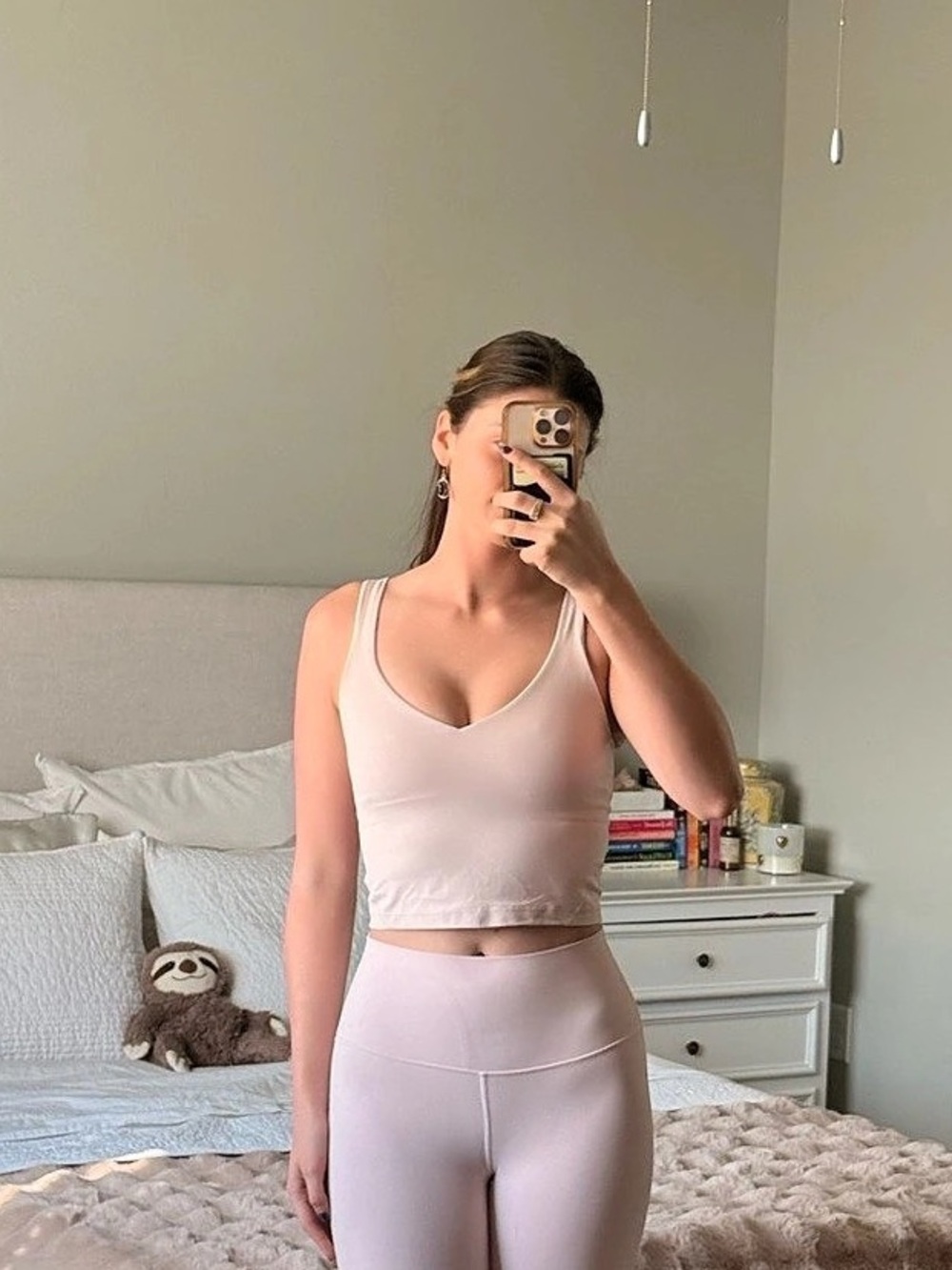 lululemon Align Tank Flush Pink Cropped Tank Top size 6